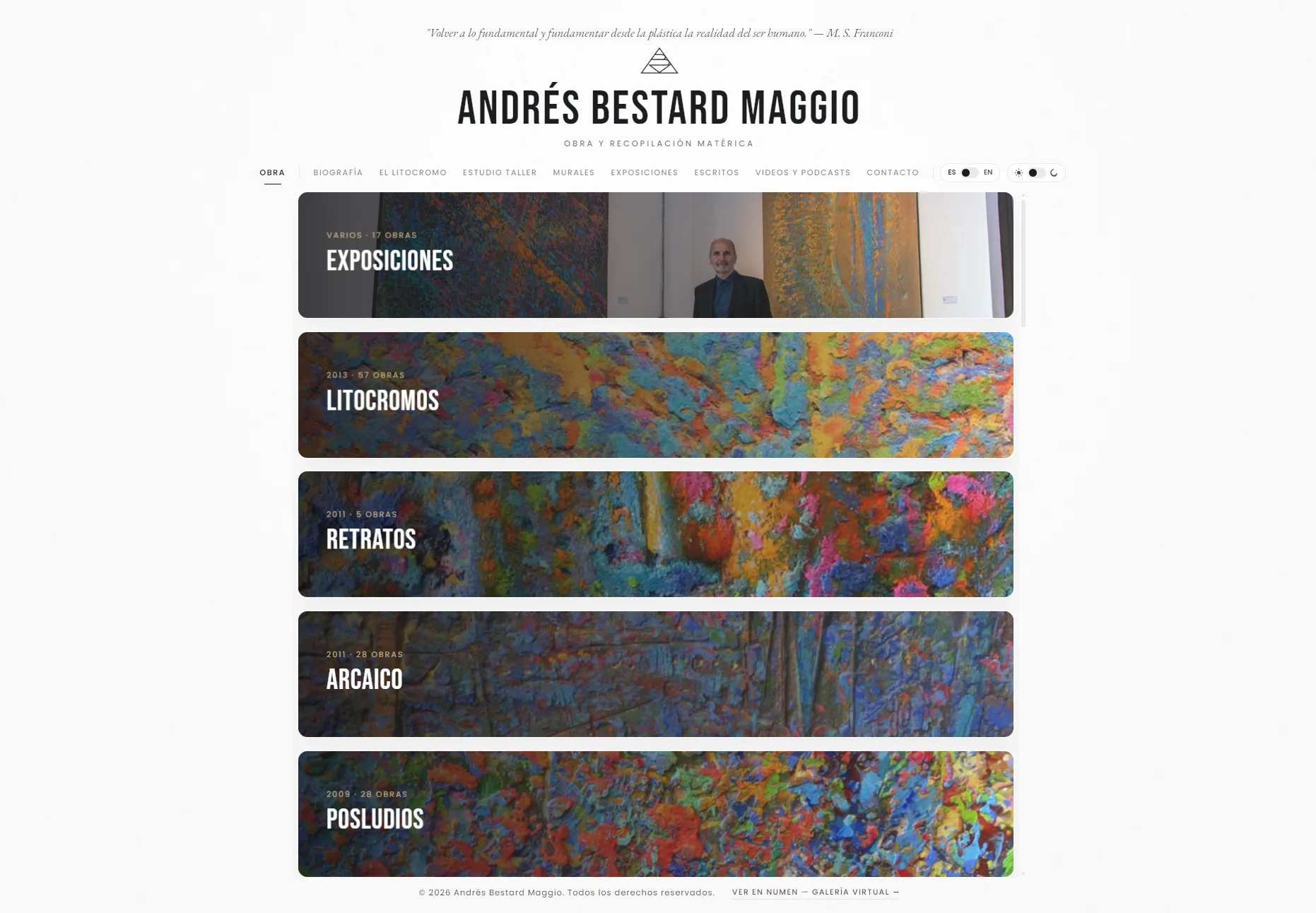 Andrés Bestard Maggio interactive art gallery